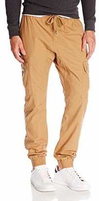 Southpole Men's Jogger Pants in Washed Ripstop Fabric with Cargo Pockets