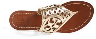 Tory Burch 'Lattice' Leather Thong Sandal (Women)