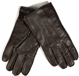 Polo Ralph Lauren Leather Gloves in Dark Brown