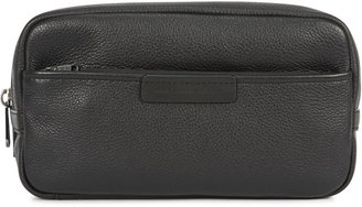 Marc by Marc Jacobs Black grained leather wash bag