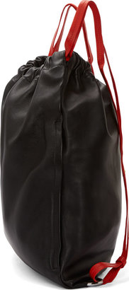 Alexander Wang Black & Red Leather XL Gym Sack