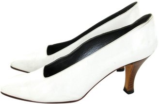 Christian Dior White Leather Heels