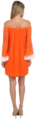 VAVA by Joy Han Ariana Off Shoulder Dress in Orange