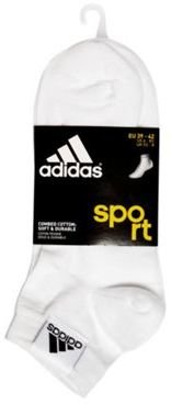 adidas pack of three white trainer socks