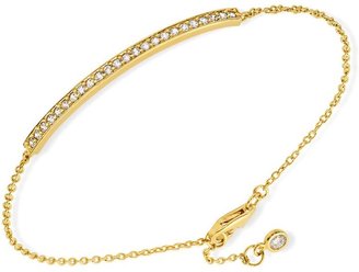 Crislu 18k Gold Vermeil over Sterling Silver Curved Bar Link Bracelet (1/3 ct. t.w.)