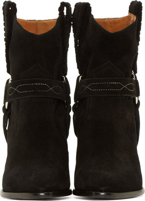 Isabel Marant Black Suede Rawson Ankle Boots