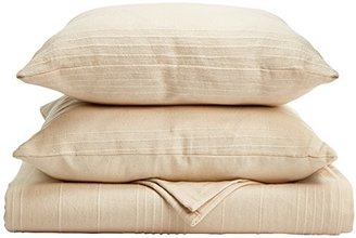 Camilla And Marc EHC Indian Classic Rib Cotton Throw, Sofa Bed Throw Bedspread - 250cm x 380cm,100" x 150" Inches Fits 4 or 5 Seater Sofa or Super King Size Bed (Included 2 x Cushion Cover 45cm x 45cm),Natural