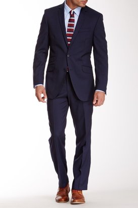 Ben Sherman Navy Blue Pinstripe Wool Suit Separates Pant
