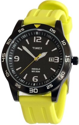 Timex Classic Yellow Rubber Mens Watch T2P136