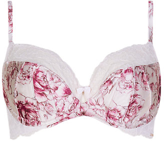 Marks and Spencer Rosie For Autograph Silk and Lace Non Padded Balcony Bra A-DD
