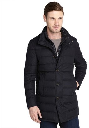 Moncler navy 'Vallier' wool down filled jacket