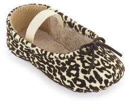 Bloch leather and leopard velvet flats