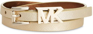 MICHAEL Michael Kors MK Logo Saffiano Leather Belt