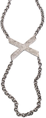 Silver Cross Le Mos Antique Step Necklace