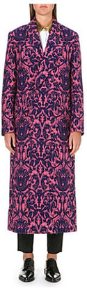 Paul Smith Long jacquard floral-print coat