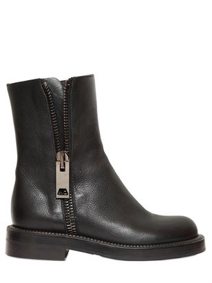 Grey Mer 40mm Zipped Calf Leather Boots