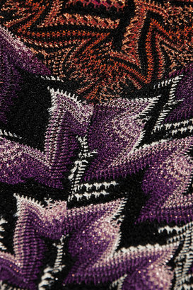 Missoni Metallic crochet-knit mini dress