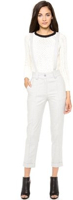 Band Of Outsiders High Waist Pants with Suspenders