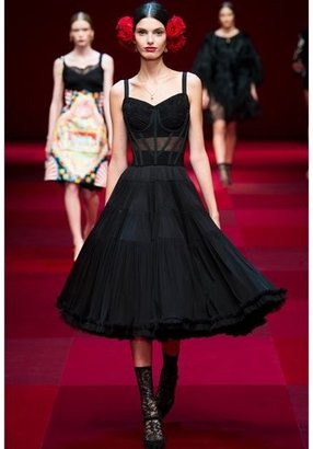Dolce & Gabbana Silk Tulle Bustier Dress