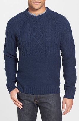 Original Penguin Cable Knit Wool Crewneck Sweater
