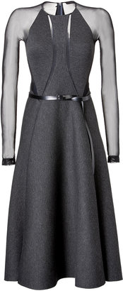 Donna Karan Sheer-Paneled Cocktail Dress Gr. 8