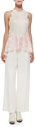 3.1 Phillip Lim Tank with Floral Lace Straps