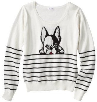 Xhilaration Junior's Puppy Sweater - Cream