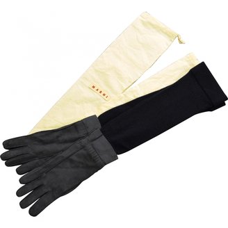 Marni Blue Suede Gloves