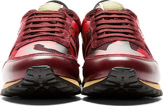 RED Valentino Valentino Red & Black Camo Sneakers