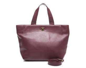 Chanel Pre-Owned Burgundy Lambskin Cerf Tote Bag