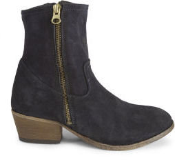 Hudson H by Women's Riley Suede ZipUp Boots - Navy