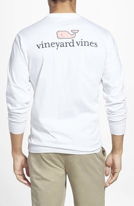Vineyard Vines Logo Pocket Long Sleeve Crewneck T-Shirt