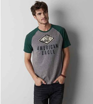American Eagle Applique Graphic Raglan T-Shirt