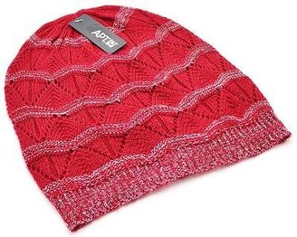 Apt. 9 Winter Apt.9 Women Red Shiny Beret Beanie Wavy Warm Comfortable Hat Knit 8705