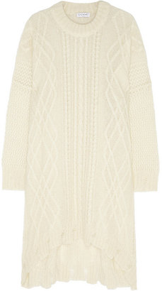 Vionnet Cable-knit mohair-blend sweater dress