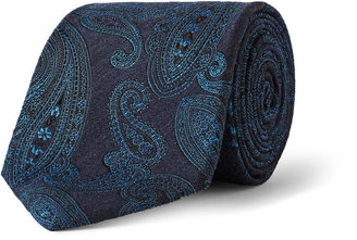 Etro Silk and Wool-Blend Jacquard Tie