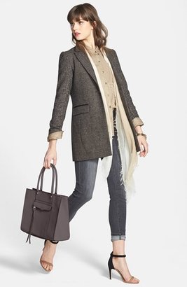 Laundry by Shelli Segal Tweed Single Breasted Reefer Coat