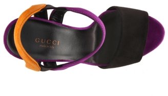 Gucci Suede Color Block Sandal