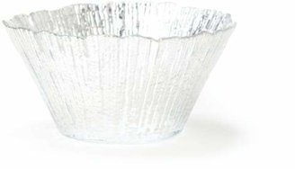 Vietri Ruffle Glass Platinum Deep Bowl
