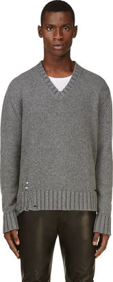 DSquared 1090 Dsquared2 Grey Pulled Sweater