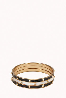 Forever 21 Spiked Lacquer Bangle Set