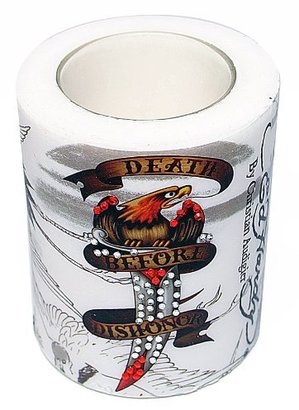 Ed Hardy Candle  4 by 5 Hurricane Death Before Dishonor