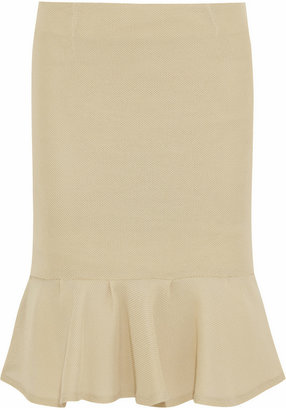 Moschino Cheap & Chic Moschino Cheap and Chic Fluted open-knit cotton skirt
