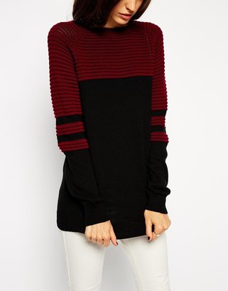 ASOS COLLECTION Chunky Sweater In Color Block