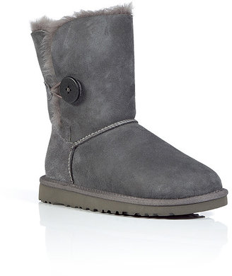 UGG Suede Bailey Button Boots in Grey