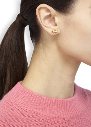 Noir X DC Comics Superman 18kt gold plated earrings