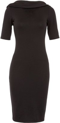 House of Fraser MAIOCCI Collection Black Bodycon Cowlneck Dress