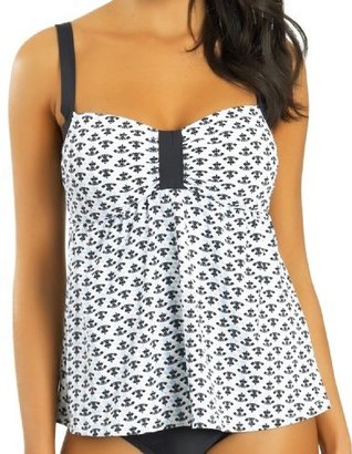 Athena Women's Moroccan Tile Molded-Cup Tankini Top