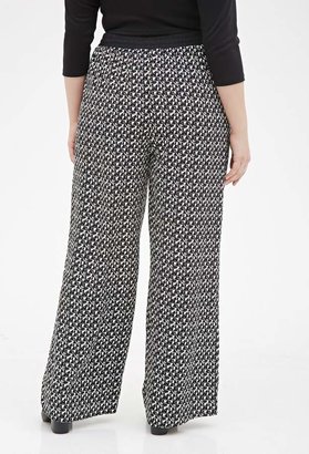 Forever 21 FOREVER 21+ Plus Size Abstract Print Palazzo Pants