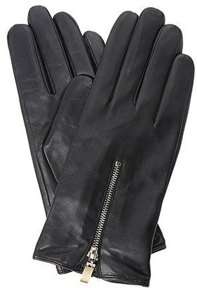 Dune IBELLA - BLACK Metal Zip Detail Leather Glove